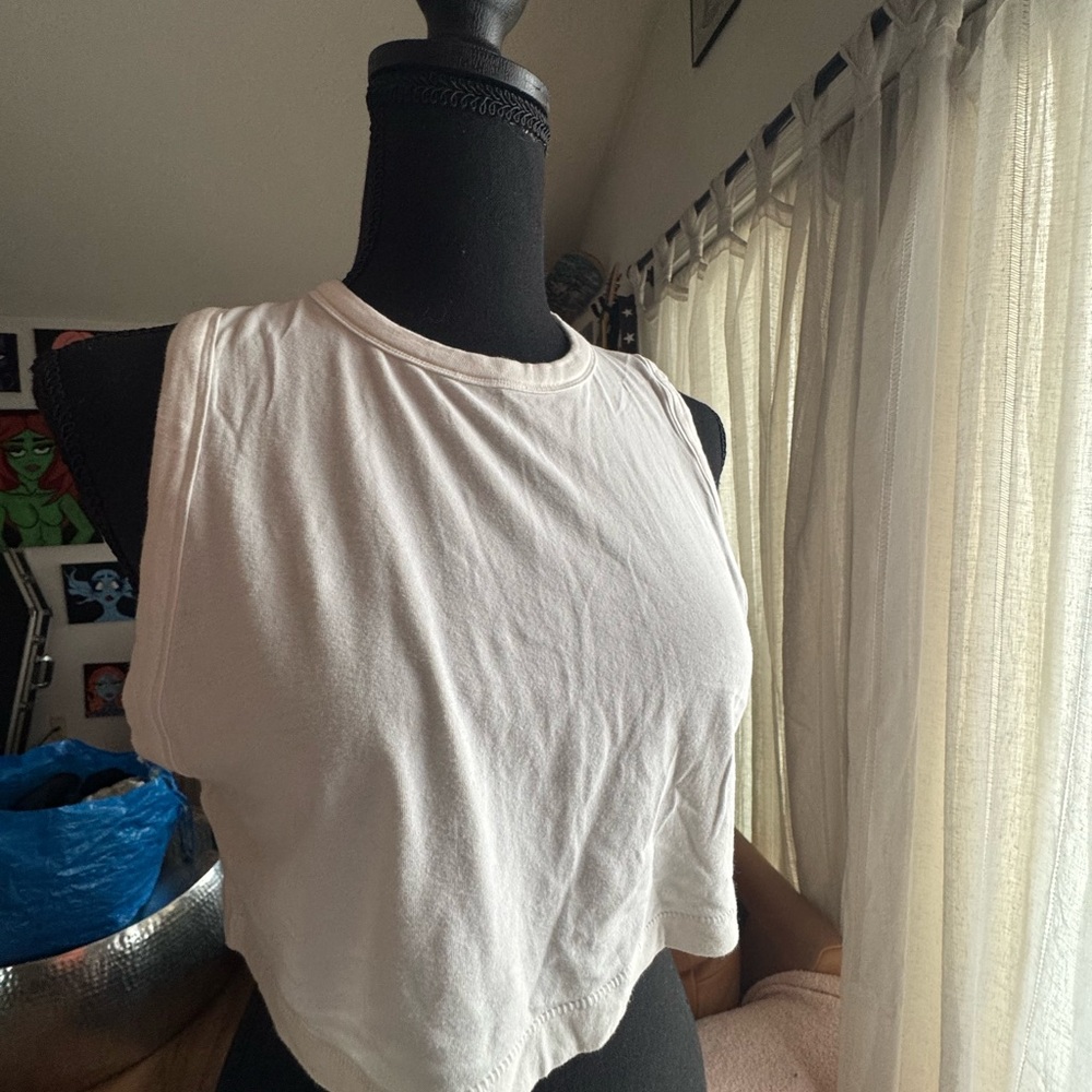 SKIMS White Cropped Muscle Tank